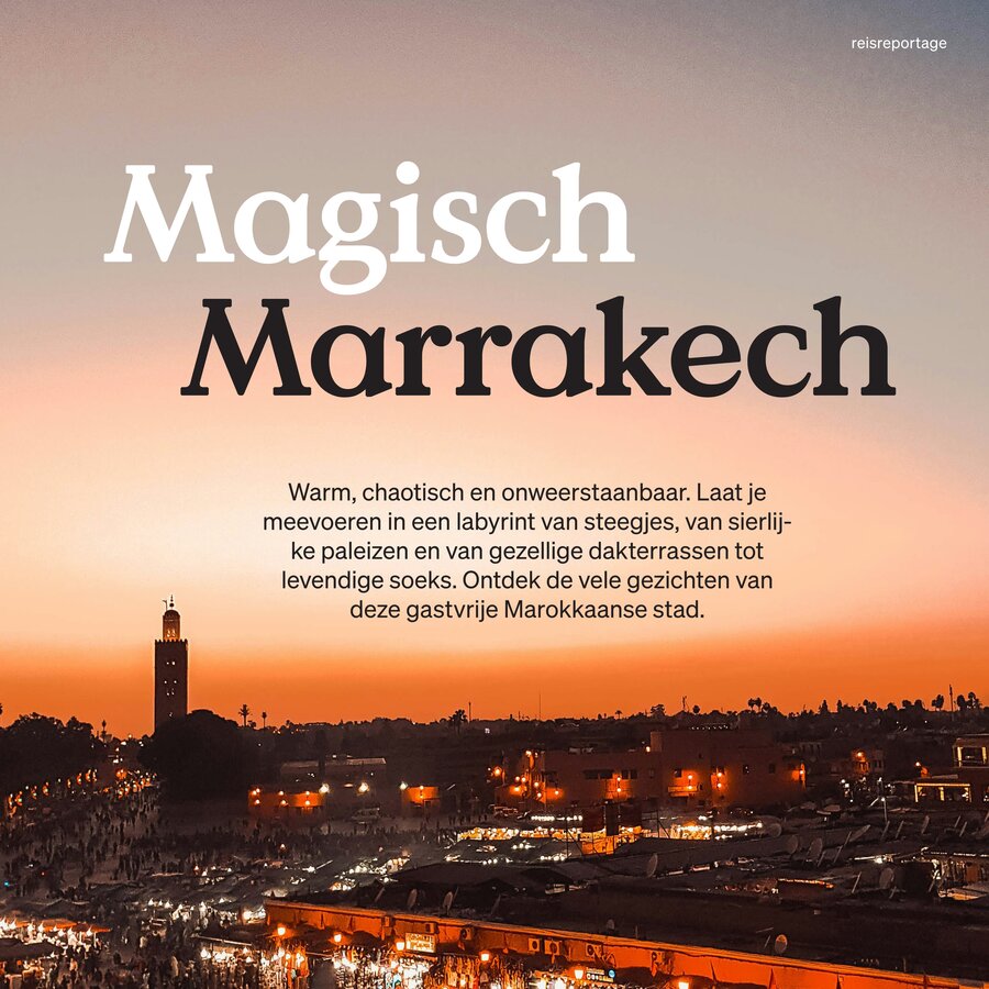 Transavia Enjoy Magazine article featuring Marrakech and Riad Livia